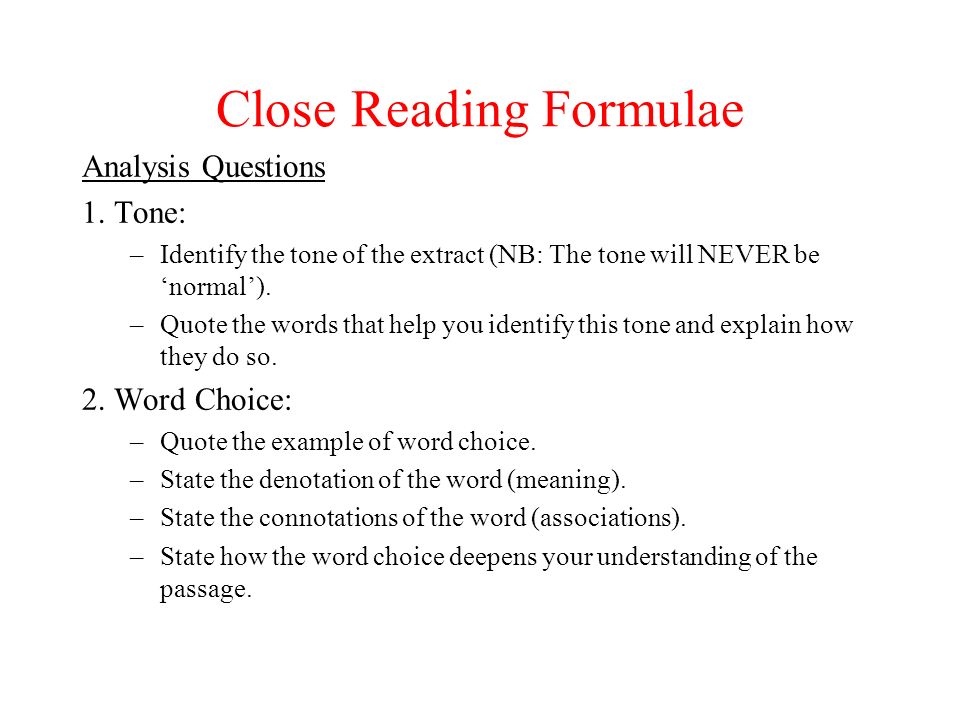 Writing a close reading essay do